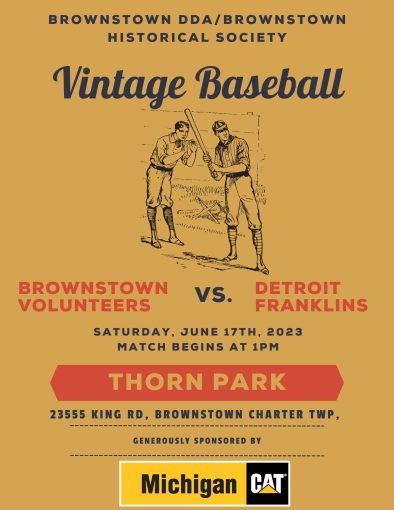 Brownstown Vintage Baseball Game @ Thorn Park | Brownstown Charter Township | Michigan | United States