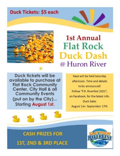 Flat Rock 1st Annual Duck Dash @ Riverfest at Huroc Park | Flat Rock | Michigan | United States