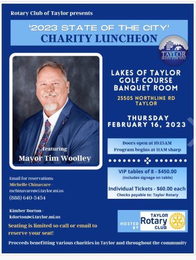 Taylor - 2023 State of the City Charity Luncheon @ Lakes of Taylor Golf Course | Taylor | Michigan | United States