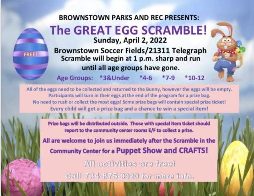 The Great Egg Scramble! @ soccer fields | Brownstown Charter Township | Michigan | United States