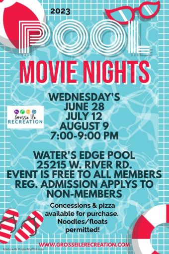 GI Pool Movie Nights @ Water's Edge Pool | Grosse Ile Township | Michigan | United States